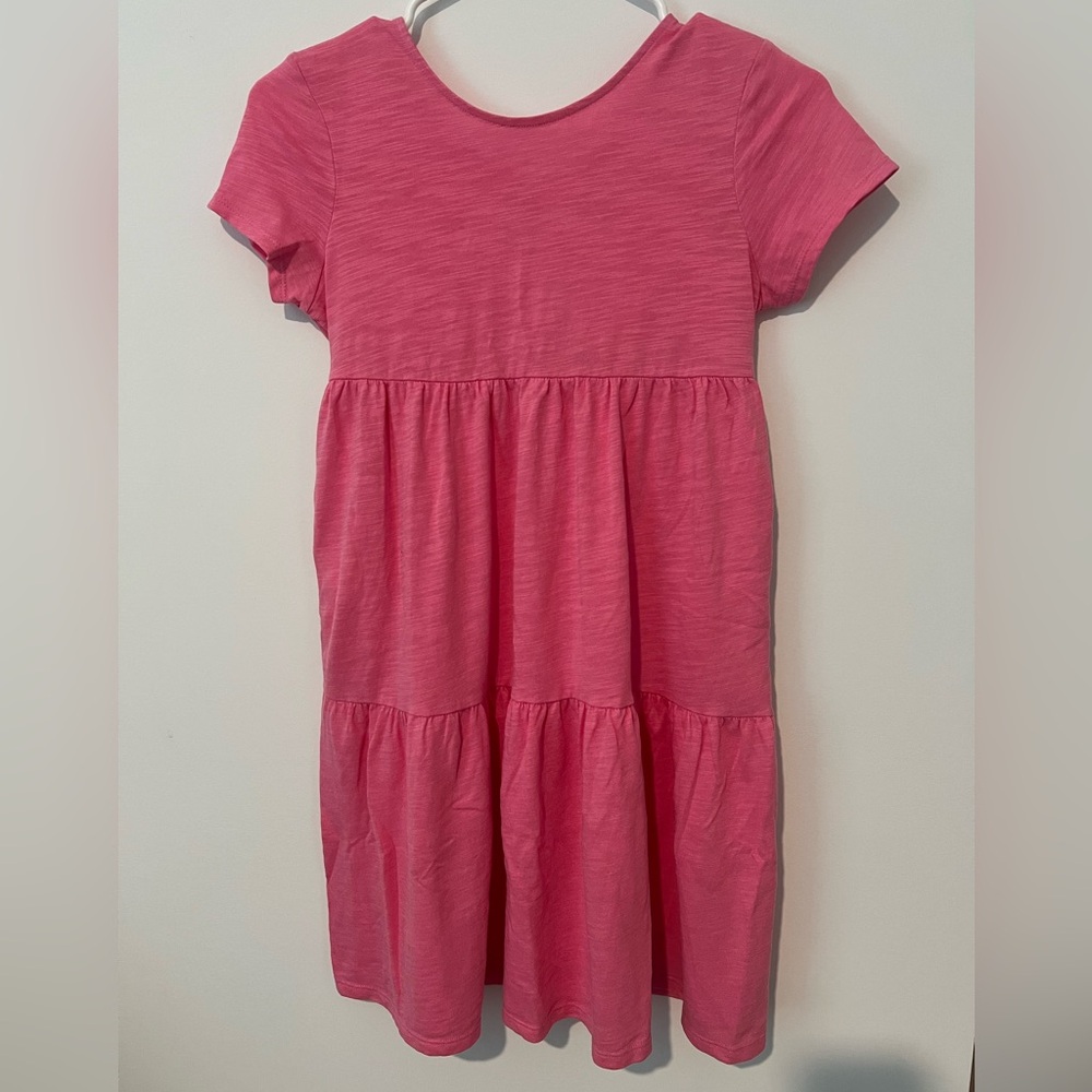 Cat & Jack Pink Flutter Sleeve Tiered Dress